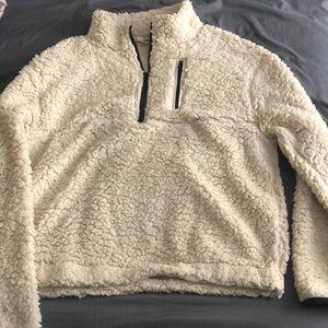 Beige fluffy sweater